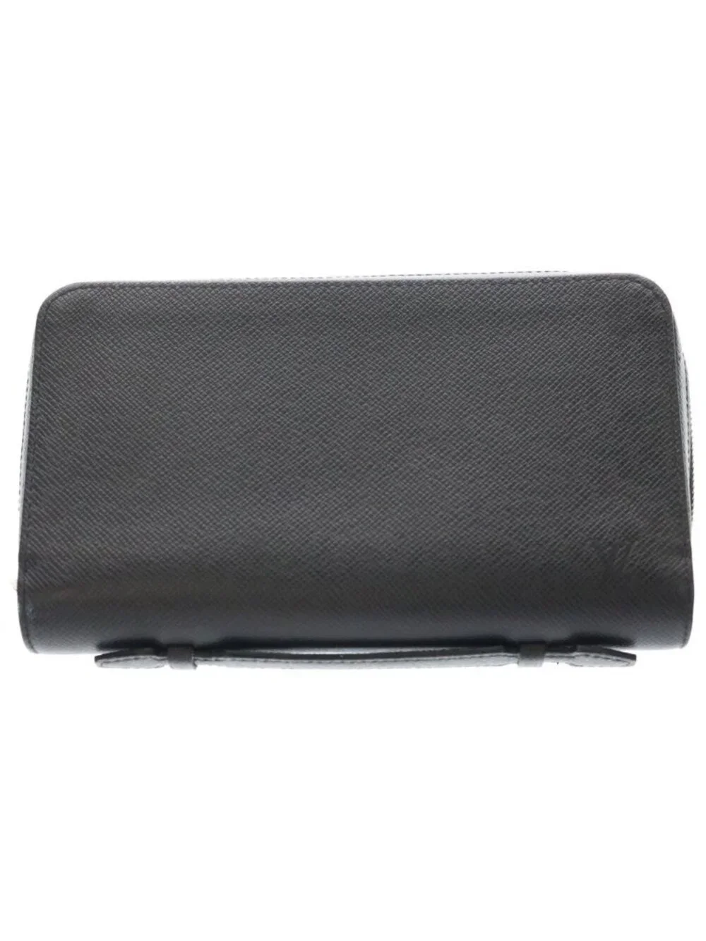 Louis Vuitton Taiga Zippy XL Zip Around Wallet Black Leather Silver